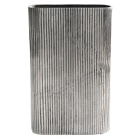 KARE Design Stříbrná hliníková váza Gauri 35cm