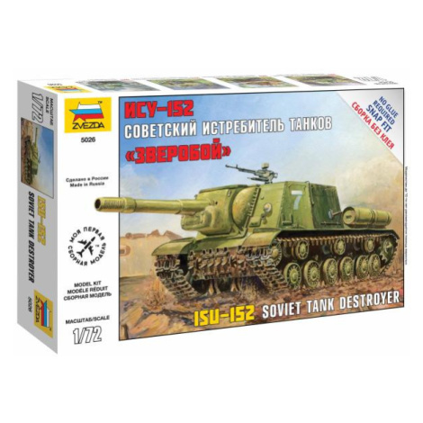 Snap Kit military 5026 - Self Propelled Gun ISU-152 (1:72) Zvezda