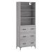 vidaXL Skříň highboard šedá sonoma 69,5 x 34 x 180 cm kompozitní dřevo