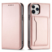 Magnet Card Case elegantní knížkové pouzdro s venkovní kapsou na iPhone 12 Pro MAX 6.7