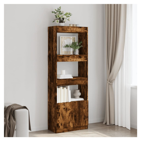 vidaXL Skříň highboard kouřový dub 63 x 33 x 180 cm kompozitní dřevo