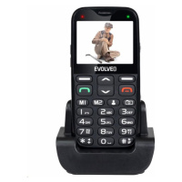 EVOLVEO EasyPhone XG, mobilní telefon pro seniory s nabíjecím stojánkem, černá