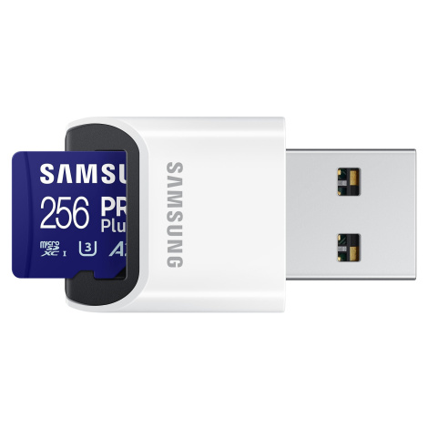 Samsung PRO Plus UHS-I U3 (Class 10) Micro SDXC 256GB + USB adaptér - MB-MD256SB/WW