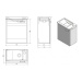 AQUALINE ZOJA/KERAMIA FRESH umyvadlová skříňka 44x50x25,3cm, dub platin 51046DP