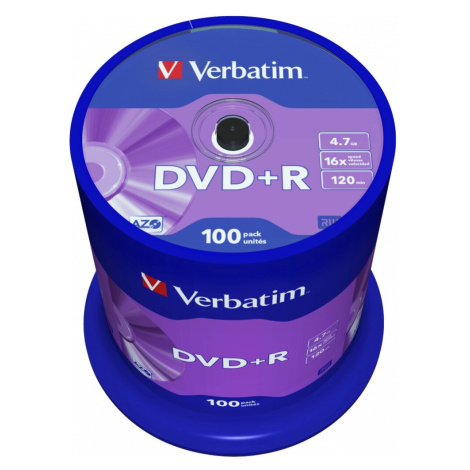 VERBATIM DVD+R(100 ks)Spindle/General Retail/16x/4.7GB