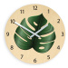 ModernClock Nástěnné hodiny Sheet hnědo-zelené