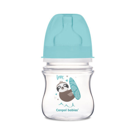 Canpol babies Kojenecká lahev se širokým hrdlem EXOTIC ANIMALS 120 ml modrá