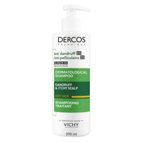 VICHY DERCOS Šampon proti lupům-suché vlasy 390ml