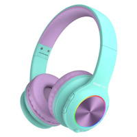 Sluchátka PowerLocus Wireless Headphones for kids PLED (blue&purple)