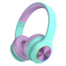 Sluchátka PowerLocus Wireless Headphones for kids PLED (blue&purple)