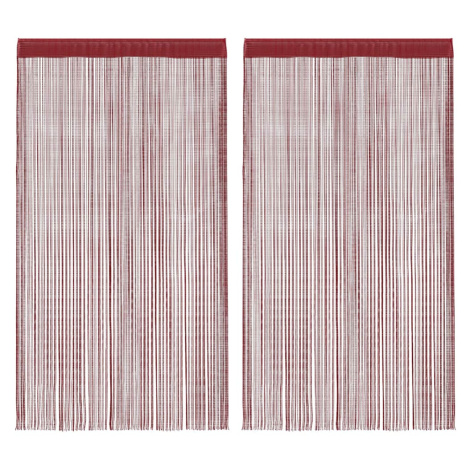 vidaXL Provázkové záclony, 2 ks, 100x250 cm, vínová