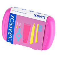 Curaprox Travel set cestovní sada růžová