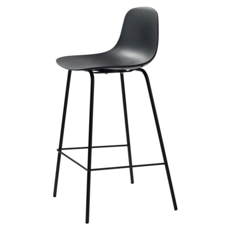 Černá plastová barová židle 92,5 cm Whitby – Unique Furniture