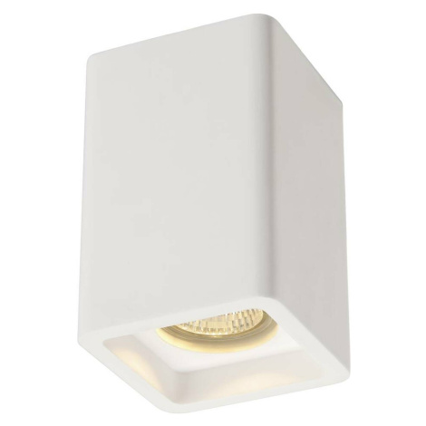 SLV BIG WHITE PLASTRA, stropní svítidlo, QPAR51, hranaté, bílá sádra, max. 35 W 148004