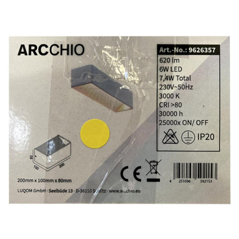 Arcchio Arcchio - LED Nástěnné svítidlo KARAM LED/6W/230V