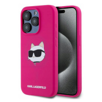 Pouzdro Karl Lagerfeld pro iPhone 15 Pro Max 6.7 růžové/fuschia hardcase Silic