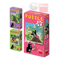 DINO Puzzle Jak Krtek uzdravil myšku (Krteček) 24x22cm set 60 dílků 6 druhů
