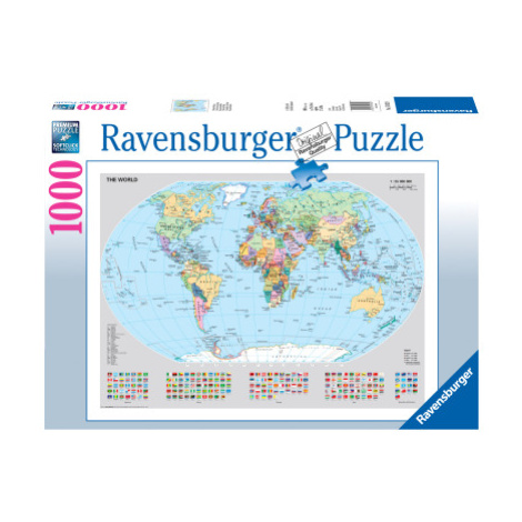 Puzzle Politická mapa světa 1000 dílků RAVENSBURGER