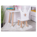 Manibox Dětský dřevěný stůl + židlička KORUNKA + jméno ZDARMA