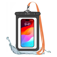 Pouzdro TECH-PROTECT UWC9 UNIVERSAL WATERPROOF CASE 8.9 INCH BLACK/ORANGE (5906203691609)