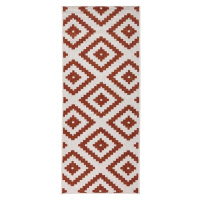 Hnědo-krémový venkovní koberec NORTHRUGS Malta, 80 x 250 cm