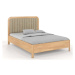 Dvoulůžková postel z bukového dřeva ve světle hnědé a přírodní barvě 160x200 cm Modena – Skandic