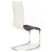 Halmar Jídelní židle K104, černá/bílá, eko kůže