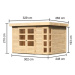 Dřevěný domek KARIBU KERKO 5 (9183) natur LG2981
