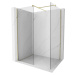 MEXEN/S Kioto Sprchová zástěna WALK-IN 120 x 85 cm, transparent, zlatá 800-120-202-50-00-085