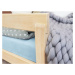 Benlemi Dětská postel domeček LUCKY s bočnicí Zvolte barvu: Světle šedá, Rozměr: 120 x 200 cm