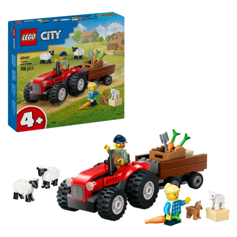 lego City 60461 Červený traktor s přívěsem a ovcemi