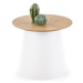 HALMAR Kulatý konferenční stolek AZZURA-S přírodní, bílý