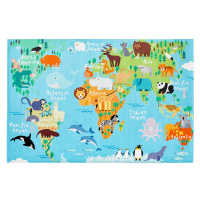 Dětský kusový koberec Torino kids 233 WORLD MAP 120x170 cm