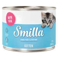 Smilla Kitten výhodné balení 24 x 200 g - telecí