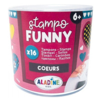 Dětská razítka Stampo Funny, 16 ks - Srdíčka Aladine