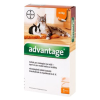 Advantage 1 × 0,4 ml - spot-on pro malé kočky a králíky