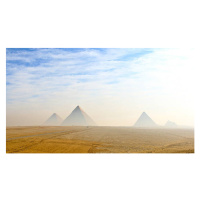 Fotografie The Giza pyramids viewed from distance, Kanwal Sandhu, 40x22.5 cm
