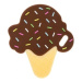 BocioLand Silikonové kousátko Zmrzlinka - čokoládová