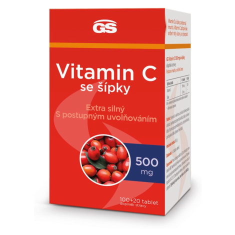 GS Vitamin C 500 se šípky 100+20 tablet Green Swan
