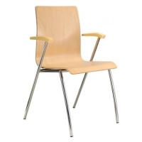 ALBA konferenční židle IBIS dřevěná s područkami