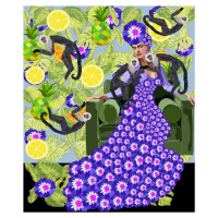 Ilustrace Frida in the Garden, Lynnda Rakos, (35 x 40 cm)
