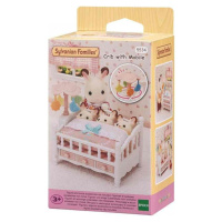 Sylvanian families 5534 nábytek - postýlka pro trojčata s otočným kolotočem