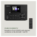 OneConcept Streamo, stereo systém s internetovým rádiem, WLAN, DAB+, FM, CD přehrávač, BT, černý