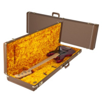 Fender Multi-Fit Hardshell Case, Brown w/ Gold Plush Interior JB