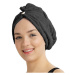 Rychleschnoucí froté turban na vlasy černá