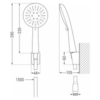 MEXEN/S R-67 sprchový set point, chrom 785675052-00