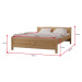 Expedo Vyvýšená postel ANGEL + sendvičová matrace MORAVIA + rošt ZDARMA, 120 x 200 cm, dub-lak