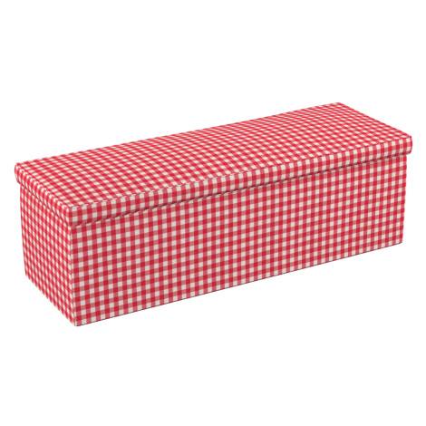 Dekoria Čalouněná skříň, červeno - bílá střední kostka, 90 x 40 x 40 cm, Quadro, 136-16