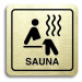 Accept Piktogram "sauna III" (80 × 80 mm) (zlatá tabulka - černý tisk)