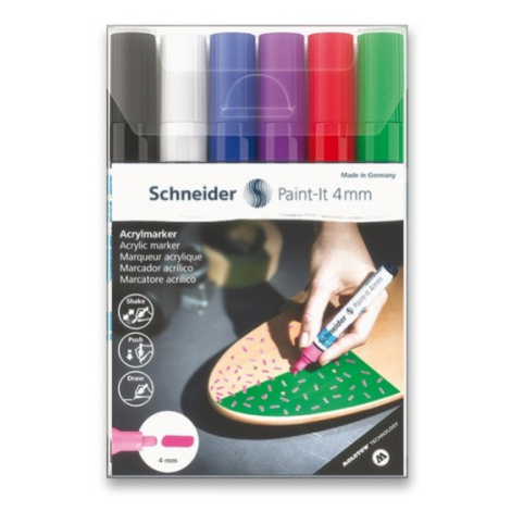Akrylový popisovač Paint-It 320 4mm souprava 6 barev-V1 Schneider Schneider Electric